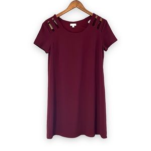 Charming Charlie Pull Over Slip Dress Small Mahogany